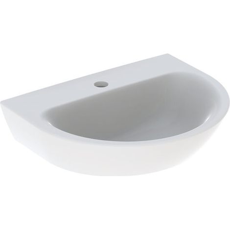 Geberit Renova lavabo con enjuague manual, 1 agujero para grifo, (1/2)