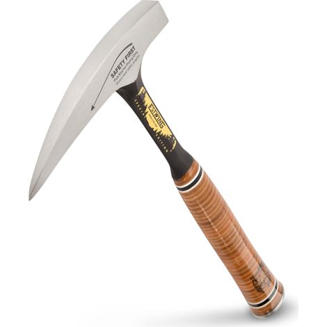 Marteau de géologue avec pic pointu et manche en cuir 620 g, E30SE (1/5)