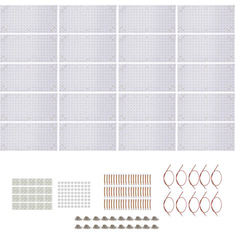 Lot de 20 feuilles de LED flexibles, rétro-éclairage à intensité variable, 20W, 200LED, panneau réglable, panneau à brancher, lumière blanche chaude 4000K