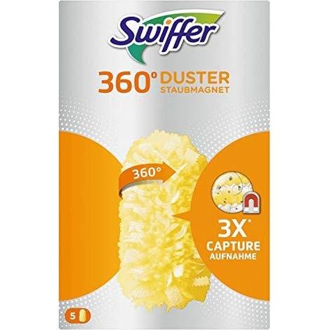 Toallitas de recambio swiffer dust magnet 360°, 5 unidades,  (amarillo) 8001090380401
