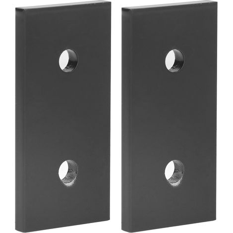 Plaque de Raccord Plat Noir 3030 en Alliage Aluminium - 2 Pièces pour Joints à 2 Trous Haute Résistance (1/5)