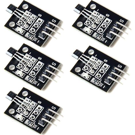 5pcs Module capteur effet Hall, Tension 5V, Modèle KY-003, Interrupteur sans contact, Projet bricolage (1/5)