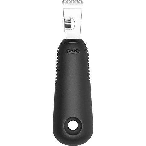 Zesteur canneleur en inox avec manche ergonomique antidérapant large (1/5)