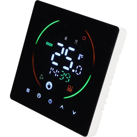 Thermostat mural numérique connecté 16A pour chauffage électrique programmable hebdomadaire écran LCD régulateur de température intelligent maison (1/5)