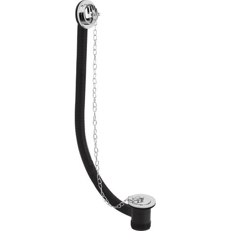 Hudson Reed Classic Concealed Bath Waste and Overflow Brass Plug and Chain - Chrome (1/2)