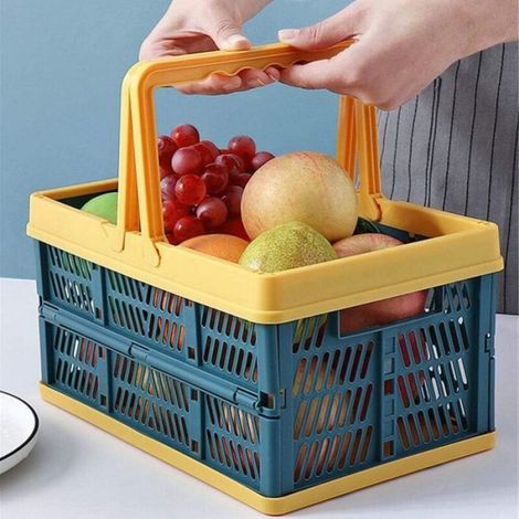 Boîte De Rangement - Plastique - Pliable Avec Poignée - Pour Camping Et Pique-nique - 1 Pièce (1/4)
