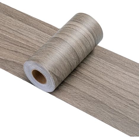 Adesivo decorativo effetto legno, facile da applicare, noce chiaro, 5 m x 10 cm (1/2)