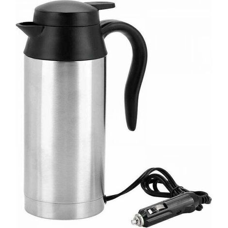 Bouilloire É,lectrique Voiture 24V Env.750ml Tasse Chauffante avec l'Allume-Cigare Bouteille Tasse à, Café, Mugs Camion Distributeur d'Eau Chaude Voyage Cadeau Noë,l Chauffeur Pa (1/5)