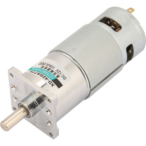 XD‑42GA775 Micro Moteur à Engrenage CC Grand Moteur à Torsion à Vitesse Réglable avec Support (600 tr/min 12 V) (1/5)