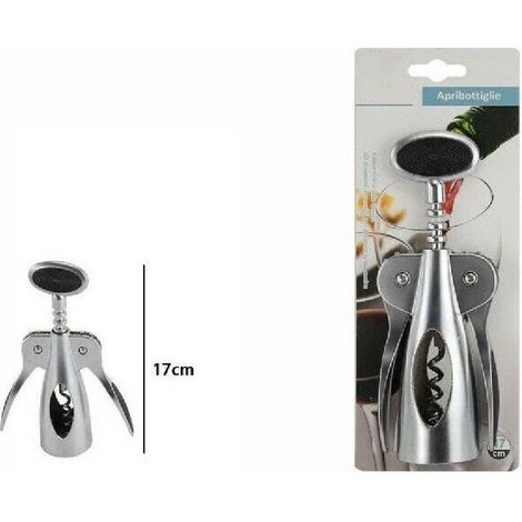 Trade Shop - Sacacorchos De Acero Inoxidable Profesional Vino Profesional 66256 -