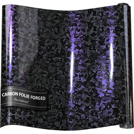 Carbon Folie Forged Schwarz-Lila 150x30cm Selbstklebend Geschmiedete Optik (1/5)