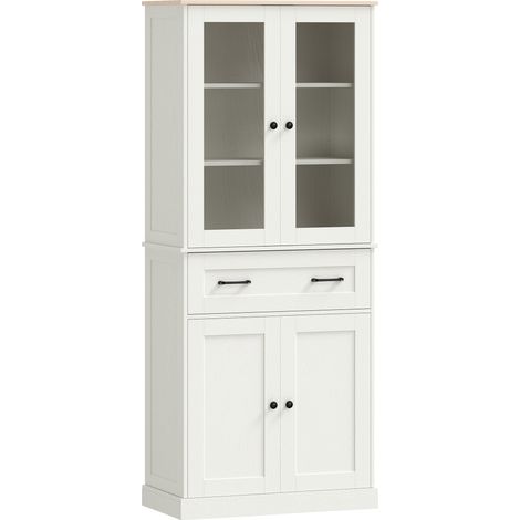 Freestanding Kitchen Pantry Cabinet with Adjustable Shelves