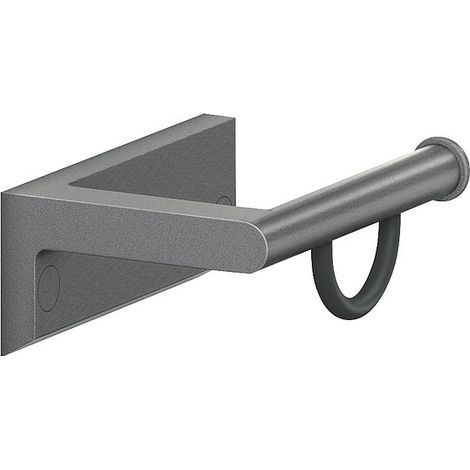Papierrollenhalter Normbau Serie Cavere aus Aluminium, Anthrazit-Metallic, 130 x 92 mm - 7520210095