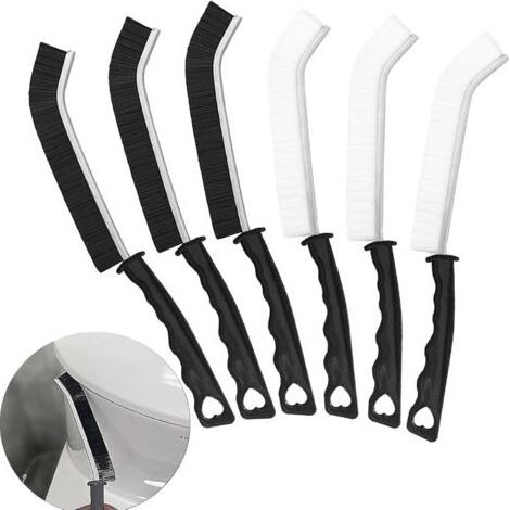 6 Pièces Brosse Interstice, Poignée Ergonomique, Alliage Anti-rouille, Fenêtre Salle De Bain Cuisine (1/5)