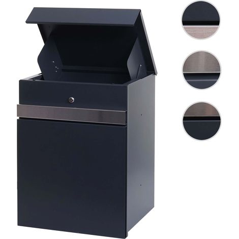 Boîte aux lettres HWC-K41 Boîte à colis - métal - acier inoxydable galvanisé anthracite (1/5)