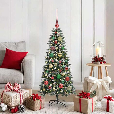 Künstlicher Weihnachtsbaum mit 150 LEDs mit Ständer Grün 120 cm