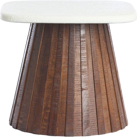 Light & Living Beistelltisch OKATO mit crèmefarbener Tischplatte