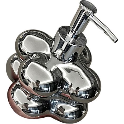 Bouteille à pompe à pression nuage en céramique, décoration réutilisable, distributeur de forme rechargeable pour salle de bains, électroargentage (1/5)