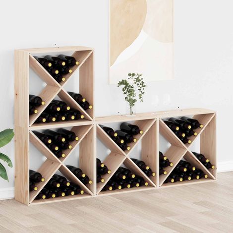 Estante de Vino 4 pcs Natural 62 x 25 x 62 cm