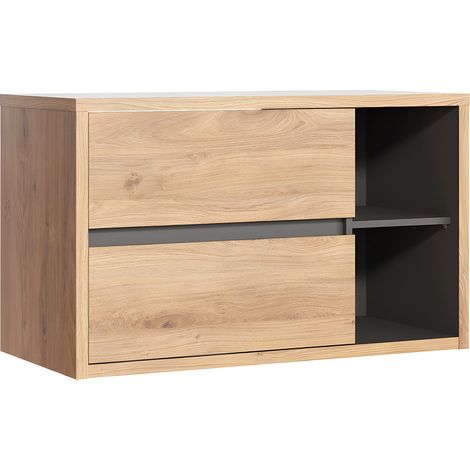 Mobile sotto lavabo sospeso colore naturale - 100 cm - PURNAL