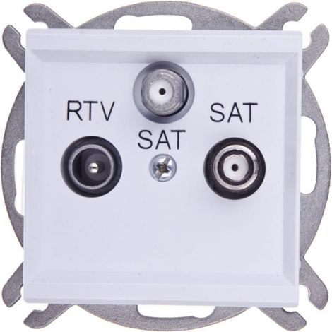 Presa per antenna Sonata RTV-SAT-SAT bianca GPA-R2S/m/00
