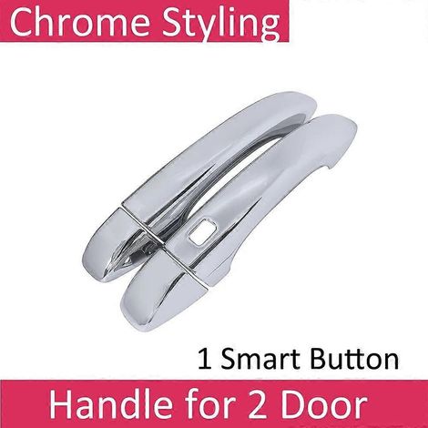 Poignée de porte chromée anti-salissures pour Renault Clio Lutecia V MK5 BF 2019-2022 - Accessoire auto - 1 bouton intelligent (1/5)