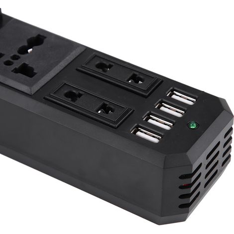 Onduleur de Voiture 200W DC 12V vers AC 220V avec Port USB et Allume-Cigare Universel (1/5)