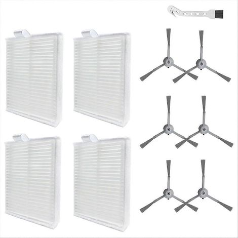 Set mit 4 Ersatzseitenbürsten für den Clean L50 Saugroboter, inklusive HEPA-Filter, kompatible Ersatzteile, effektives Wartungszubehör für optimale Reinigung. (1/5)