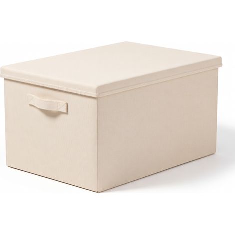 Boite de rangement en tissu avec couvercle – coffre de placard (1/5)