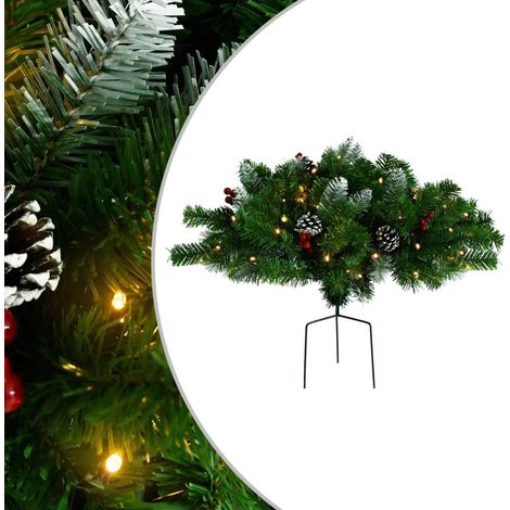 Künstlicher, beleuchteter Weihnachtsbaum, grün, 39,9 cm, PVC (1/5)