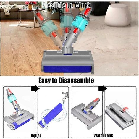 Balai-serpillère électrique avec bouton-poussoir de brosse de lavage pour V7 V8-- (1/5)