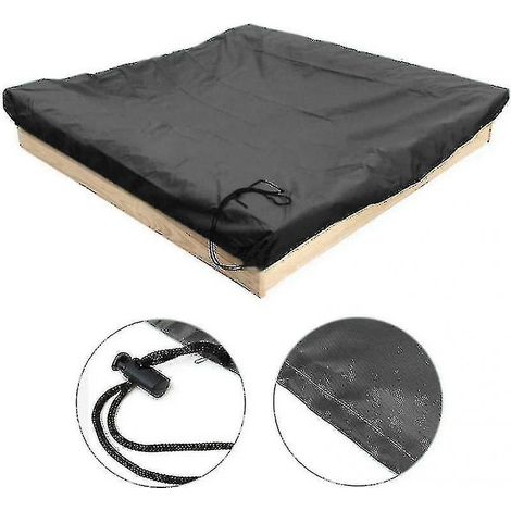 Bâche de bac à sable avec cordon de serrage, bâche carrée anti-poussière pour bac à sable de plage, bâche imperméable pour piscine à sable (1/3)