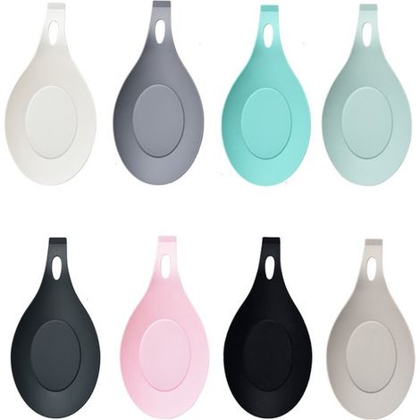 Juego de 8 posacucharas de silicona / accesorios de cocina,resistentes al calor y antideslizantes,espátulas y utensilios de cocina (1/5)