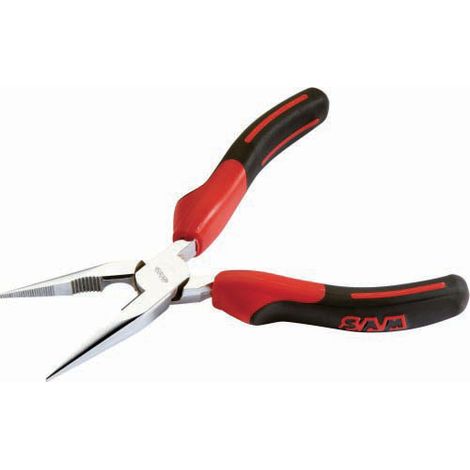 PINCE BEC DEMI ROND DROIT BIMATIERE AVEC RESSORT 200 MM SAM OUTILLAGE - 237R20G (1/2)