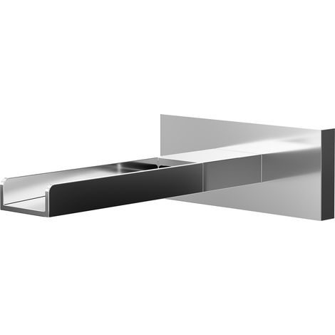 Polished Chrome Wall Mounted Square Narrow Waterfall Bath Spout (1/5)