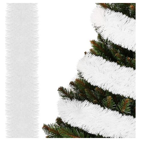 Catena per albero di Natale di 6 metri di colore bianco, ghirlanda per albero di Natale, diametro di 7 centimetri.