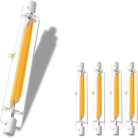Ampoules R7S LED 118mm,Dimmable,20W Équivalent à Ampoule Halogène 118mm 200W, Sans Scintillement,Blanc Naturel 4500K 2000LM,AC 220-240V,Éclairage à Faisceau 360°, Lot de 4 (1/5)