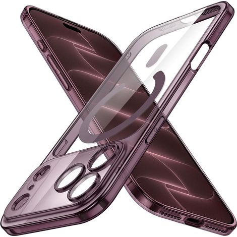 Coque Fine Magnétique pour iPhone 18 Pro Max, Cerise Foncé (1/5)