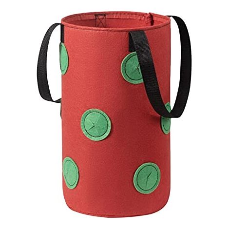 Sac de culture pour fraises à 13 poches — Jardinière verticale, sac de culture en feutre, jardinière suspendue (avec fenêtres de visualisation) — Décoration de jardin