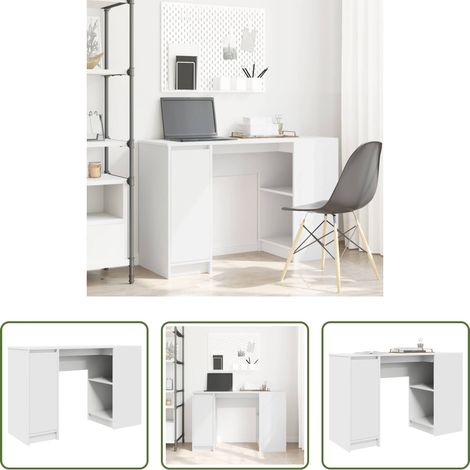 vidaXL Schreibtisch Wohnzimmer - Schreibtisch Weiß 120x42x76 cm Holzwerkstoff (1/5)