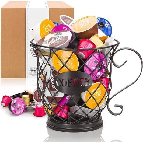 Panier Coffee Porte Capsule,Range capsules Dolce Gusto,Nespresso,Rangement Support Capsules Porte Dosette - Grande Capacité