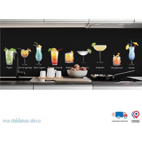 Crédence : Cocktails colorés 2 - Alu composite - 120 - 60 (1/3)