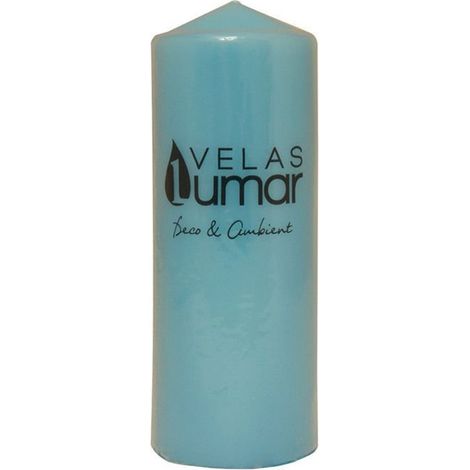 TRADE SHOP - Set 12pz Candela Cilindrica Azzurra 200 X 70 Mm Per Decorazione Ambiente Casa 031398 -