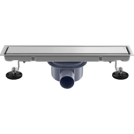 Caniveau de douche 60 cm - Carrelage extra plat avec siphon anti-odeurs et filtre à cheveux - Kit complet de caniveau (1/5)