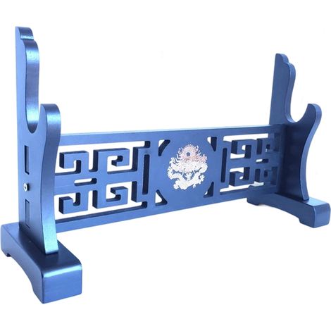 Porte-épée Bagua en bois, porte-épée classique ajouré de bureau, porte-flûte, support d'armes pour flûte (1/5)