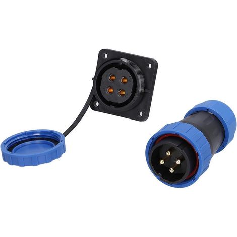 Wasserdichter quadratischer 4-Loch-Steckverbinder IP68 Luftfahrt-Stromanschluss 250V 45A für Kabel LP28 (1/4)