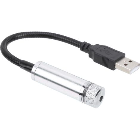 Plafonnier intérieur ciel étoilé projecteur d'ambiance romantique USB réglable pour voiture blanc argenté (1/5)