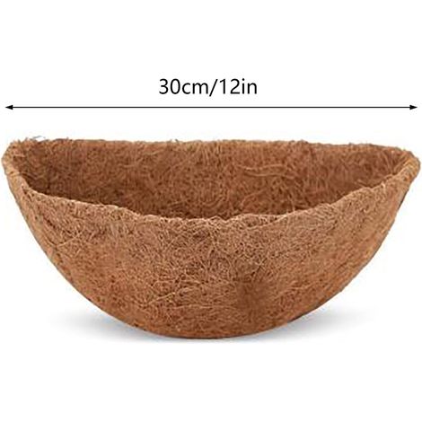 Stück Kokosfasereinsätze für Blumenkästen, runde Hängekorbeinsätze aus Kokosfaser, 12 Zoll (1/5)