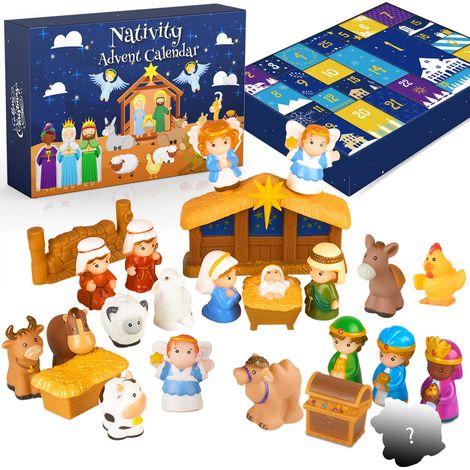 Calendrier Avent 2026 crèche Noël 25 pièces