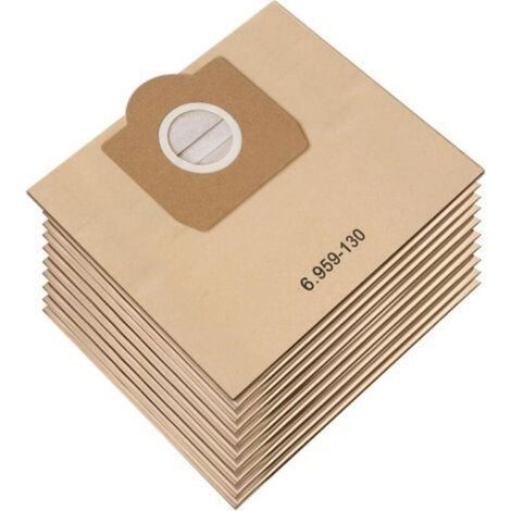 Lot de 10 Sacs Aspirateur pour Karcher 6.959-130.0 WD3 WD3P MV3 Sacs Filtrants en Papier de Rechange pour Aspirateur Wet & Dry, Sac pour Karcher WD3 Premium Accessoires Pièces Détachées (1/4)